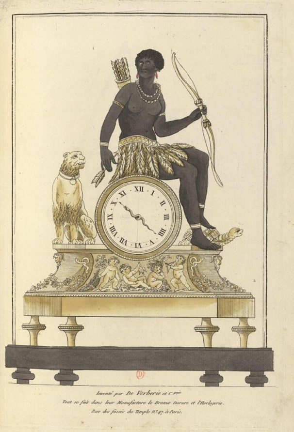 Pendule avec allégorie de l'Afrique.