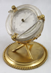 Aneroid english barometer in drum model, gilded and silvered.