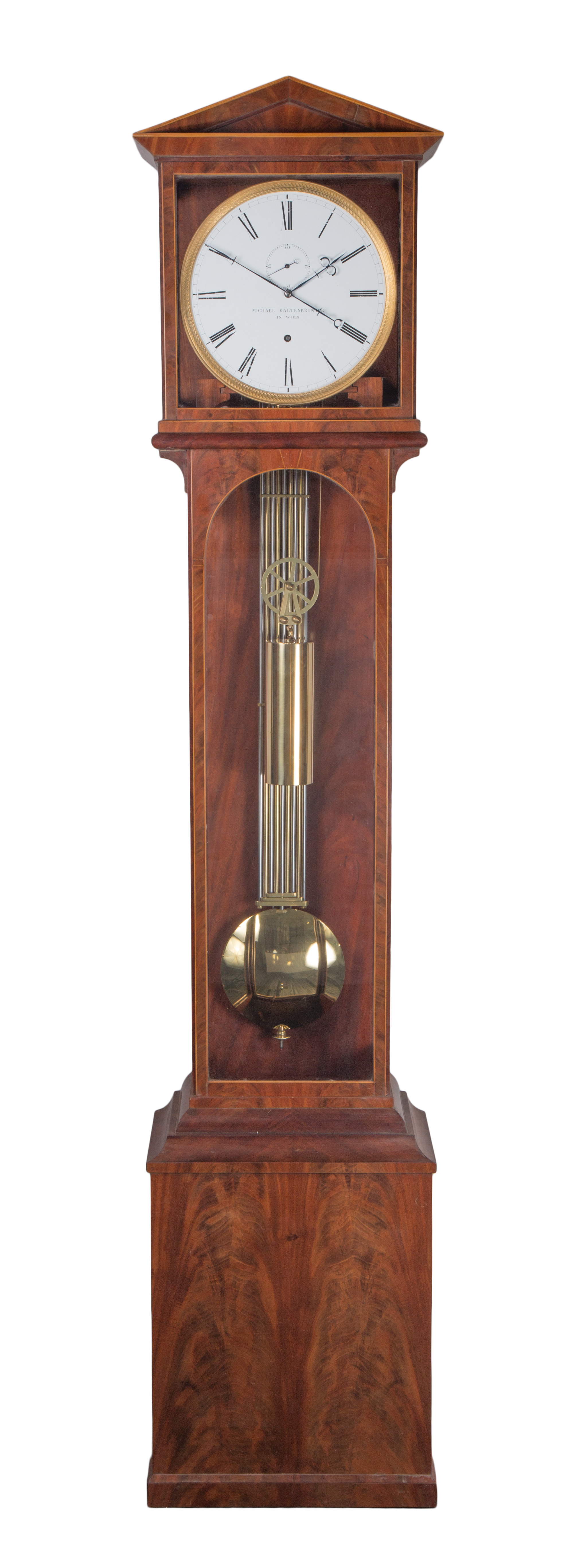Longcase clock by Michael Kaltenbrunner with 285 days duration, c. 1835.