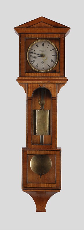 Miniature Laterndl clock by Martin Böck with 8 days duration, c. 1830.