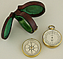 162. A SWISS POCKET BAROMETER WITH COMPASS, signed 'E. GAUTSCHY OPTICIEN LAUSANNE', circa: 1890.