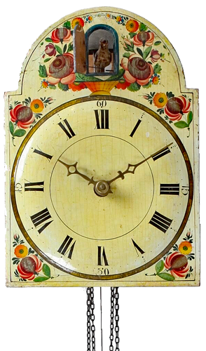 An early German Black Forest Cuckoo wall clock, circa 1830.