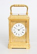 A fine French gilt brass gorge case carriage clock, circa 1870.