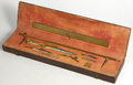 Antique German brass and iron drawing set in later wooden case, mid 18th Century. 