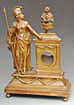 Minerva, a French gilt wood 'porte montre' (pocket watch stand), 2nd half 18th century.