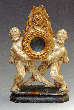 A Italian (?) redwood 'porte montre' (pocket watch stand), 2nd half 18th century.